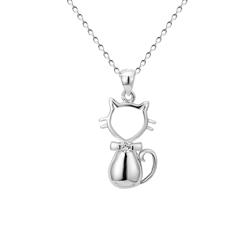 Cat Pendant S925 Sterling Silver A022