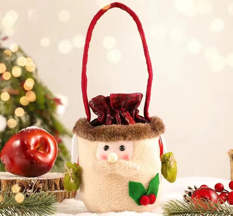 Apple Tote With Christmas Decorations