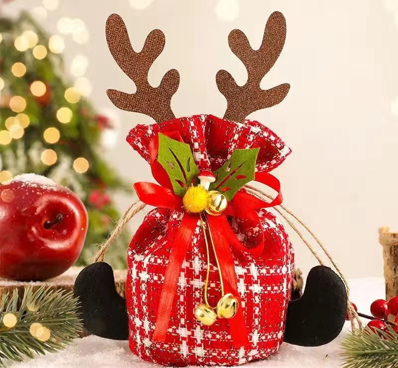 Apple Tote With Christmas Decorations