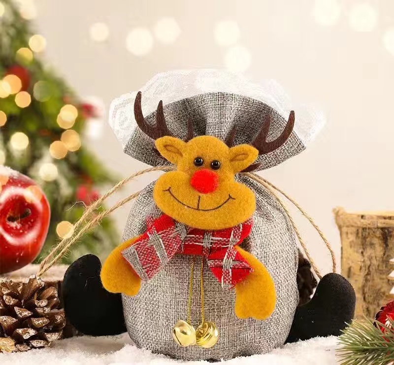 Apple Tote With Christmas Decorations