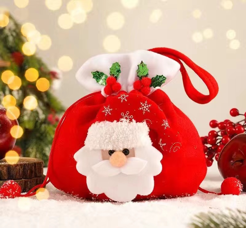 Apple Tote With Christmas Decorations